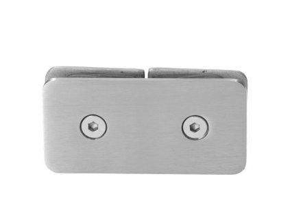 Svorka skla na skleněný dveřní systém, mezi sklo a sklo 180°, 45x45x16mm, tloušťka skla 8-10mm, broušená nerez K320/AISI304