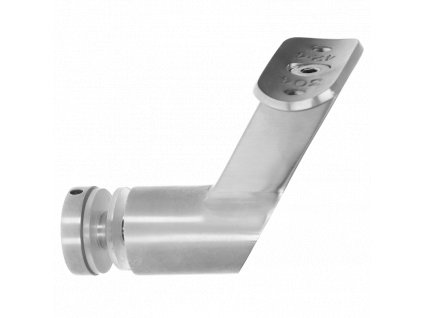 Držák madla pevný na trubku o průměru 42,4mm, s uchycením na sklo 6-21,52mm, broušená nerez K320/AISI304