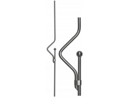 Nerezová tyč - svislá výplň zábradlí (průměr 12mm / délka 920mm), broušená nerez K320/AISI304