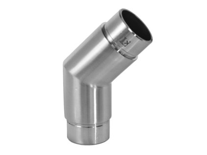 Spojka - rohová 45° na trubku o průměru 42,4mm, broušená nerez K320/AISI316