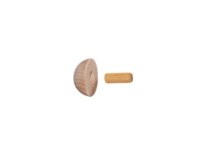 Dřevěné ukončení madla (průměr=42mm), dřevo: buk bez povrchového nátěru