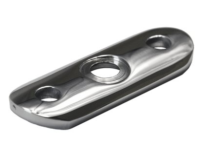 Dopojovací deska rovná na trubku o průměru 42,4mm, leštěná nerez AISI304