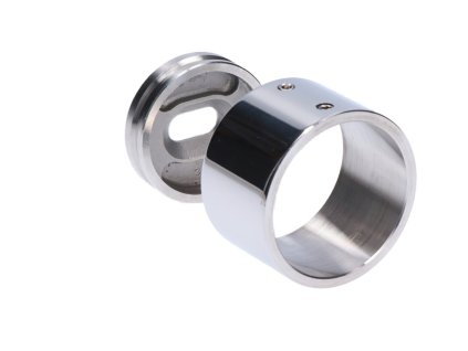 Kotvení boční na madlo / trubku průměr=42,4mm, leštěná nerez AISI304