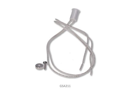 Magnetický bezdotykový spínač závrtný průměr 9mm s kabelem, 14mm relé, bílý