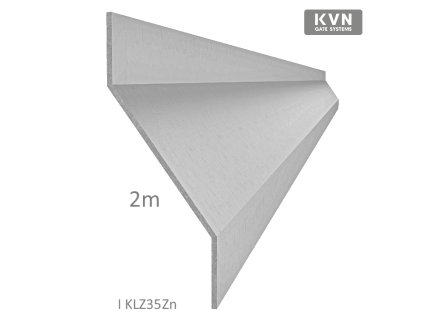 Lamela tvaru "Z" zinkovaný plech, použití pro plotovou výplň, délka 2m (Rozměry 20x40x20x1,5mm)