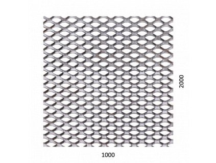 Tahokov 1000x2000x1,5mm, kosočtvercové oko: 22x12mm, můstek: 3mm, bez povrchové úpravy