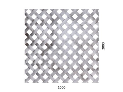 Děrovaný plech - tkanina 1000x2000x1,0mm, otvor: 10x10mm, zinkovaný