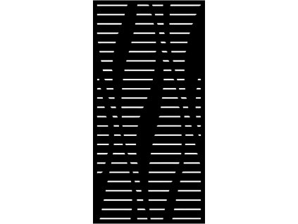 Designová kovová výplň, rozměr 1000x2000x2,0mm, laserem vypálený vzor 9341, bez povrchové úpravy