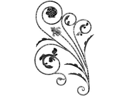 DO VYPRODÁNÍ ZÁSOB - Kovářský ornament H 1080 x L 600mm, 12mm