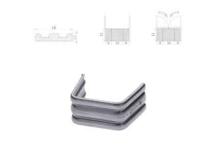 Spona 6+12+ 6x1,5mm