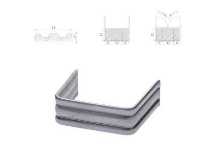 Spona 12+12+ 12x1,5mm