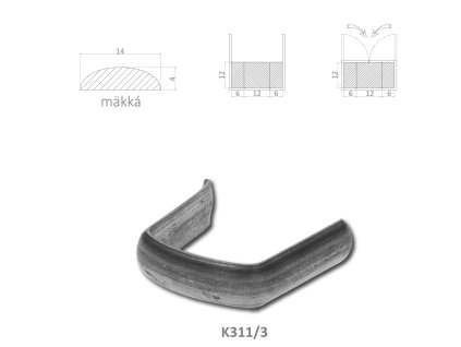 Spona měkká 6+12+6mm