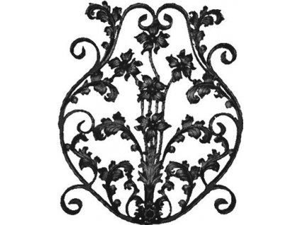 Kovářský ornament H 840 x L 690mm, 30x8mm