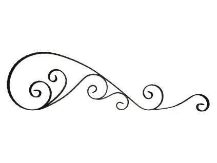 Kovářský ornament H 1260 x L 390mm, 25x5mm