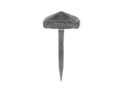 Ozdobný kovaný čtvercový hřebík, hlavička 19x19x8mm, hrot 3x2x23mm, bez povrchovej úpravy