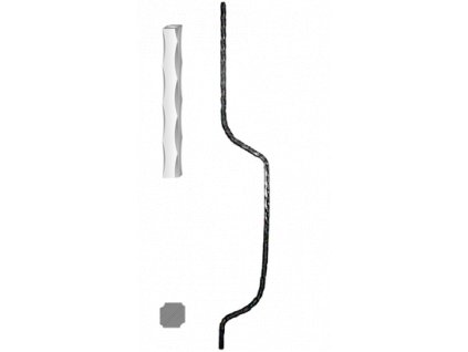 Tyč 12x12mm, 130x1000mm