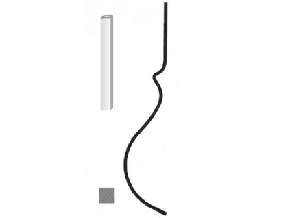 Kovaná výplň zábradlí H 900 x L 220mm, 12 x 12mm, hladká ocel