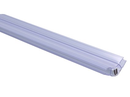 Plastové těsnění magnetické, na sklo 6mm, mezi dvoje skleněné dveře, 135°, 2200mm, 2ks