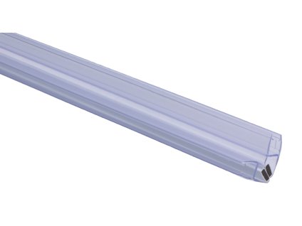 Plastové těsnění magnetické, na sklo 10mm, mezi dvoje skleněné dveře, 90°, 2200mm, 2ks
