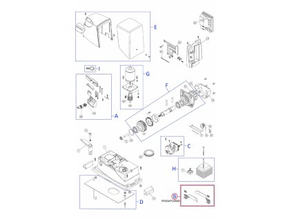 SPGAP10600 kit (PMD0885.4610, PMD0886.4610) mechanický doraz pro posuvné brány, set pravý + levý