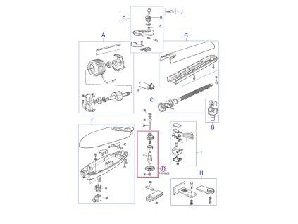 PRMB03 kit převodovky pro MOBY4005, 4006, 5015, 5016