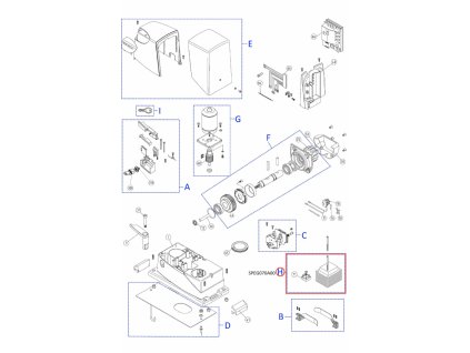 SPEG070A00 kit transformátoru a diodového můstku DPONTE-B.2830