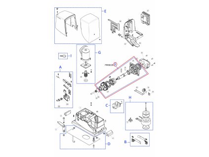 PRRB02B - kit převodovky pro ROBUS1000/ ROBO1000