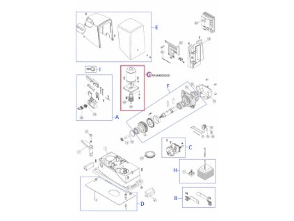 SPAMG00200 kit motoru pro ROBUS350 / 400 s držákem a šnekovým kolem