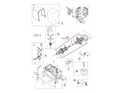 PRRB02A kit převodovky RB600