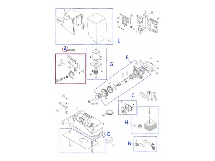 PRRB06 plastový zámek odblokování pro ROBUS, ROAD200/400