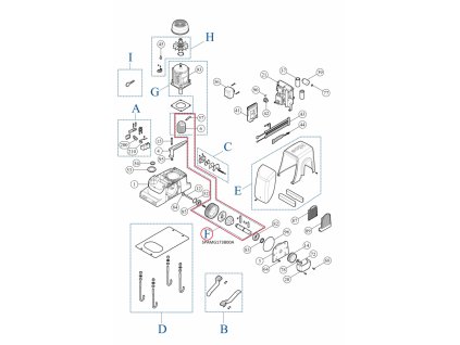 SPAMG173B00A - kit převodovky pro RUN1800/ 2500