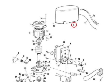 Vrchní kryt motoru Robo500/1000 RAL7016, dodavatelský kód PPD1870A.4540