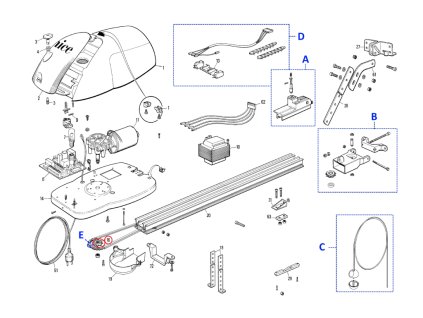 PMD0153B.4610 ozubené kolečko pro řetěz dráhy pro SPIDO/SPIDER