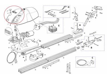 PPD0125R02.45401 kryt osvětlení pro SPIDO/ SPIDER