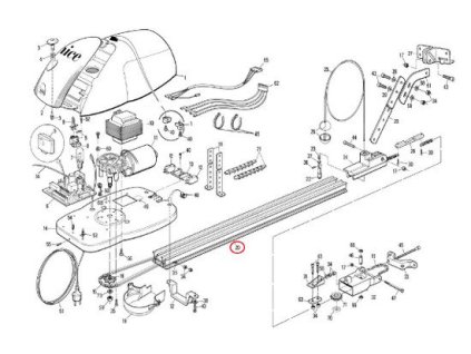 BPA0331A.4565 hliníková šína L-2950mm pro SPIDO