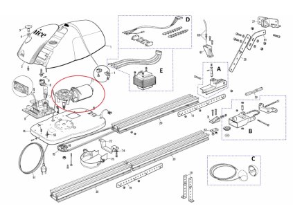 SPA02R01 /MGDC00200/ motor 24V, 26W s převodovkou SP6100