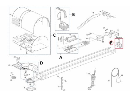 PRSH06 kit - mechanický doraz pro SHEL