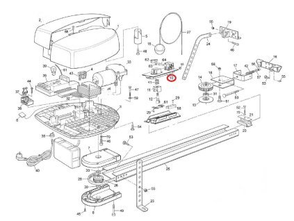 PPD0548.4540 bežec plastový dolní pro SPIN11/ SPIN21/ SPIN22/ SPIN23
