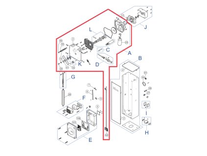 SPAMG247B00 (A) kit motoru s převodovkou pro závoru WIDEL