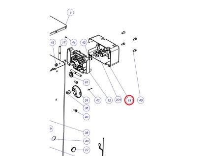 PD1269A3000 vrchní držák ramene XBA14/XBA15/XBA5 pro závoru WIDEL