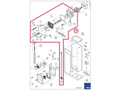 SPAMG247A00 (A) kit motoru s převodovkou pro závoru WIDEM