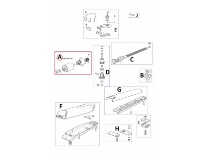 PRWNG08 set motorku s držákem a šnekovým kolem pro WG2024/ WG3524/ X-METRO
