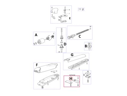 GAP02500 (GAP02600) konzola pro WG2024/ WG3524 - 2 páry