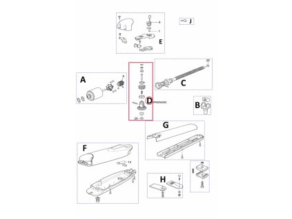 PRWNG05 kit ozubených kol pro motory WINGO 24V