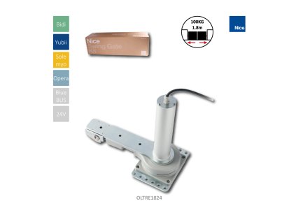 Pohon pro křídlovou bránu do 1,8m/křídlo, 100kg/křídlo (24V, 25W, 150N), montáž do profilu křídla, řídící jednotka MC824L
