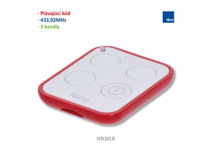 Vysílač 3-kanálový, obousměrný, s dlouhým dosahem LoRa, 433,92MHz, série ONE, plovoucí kód, IP40