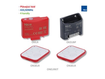 KIT LoRa® obsahuje: 1x OXILR, 1x OX2UBP, 2x ON3ELR, 433,92MHz, signalizace LED, plovoucí kód, přístupový kód, 192-bitový O-kód a BD, IP40