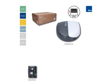 SPIN41 pohon pro sekční vrata do 17,5m2, 24V, 370W, 1000N, 1x el.SNA4R10 BlueBus; možno kombinovat s dráhou SNA30 nebo SNA6