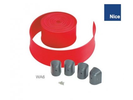 Ochranná červená guma 12m s koncovými zátkami pro rameno WA21 k závorám WIL