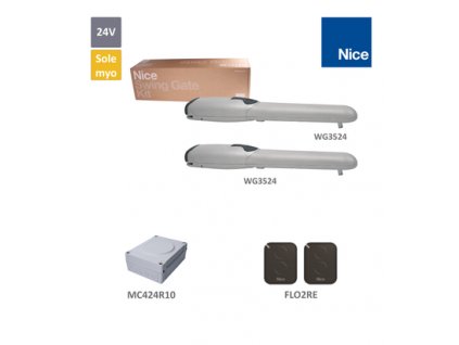 Sada pro dvoukřídlou bránu do 3,5m, 2x pohon 24V, 85W, 1500N, 2x FLO2RE, 1x MC424R10 (vestavěný přijímač)